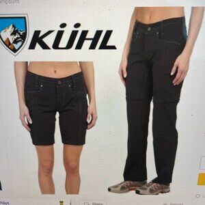 Kuhl  Black/ Gray Convertible Rip Stop Gorpcore  Pants size 12
